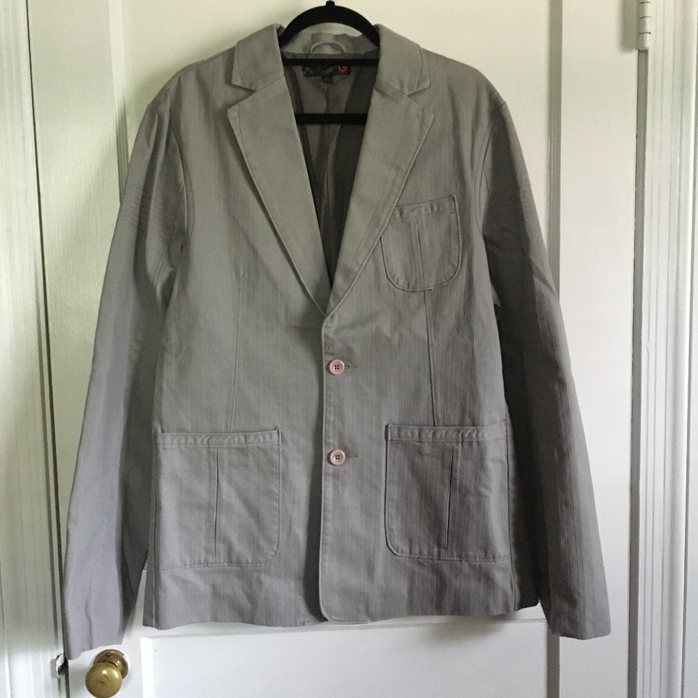 G by Guess Men's Blazer, Gray, Large